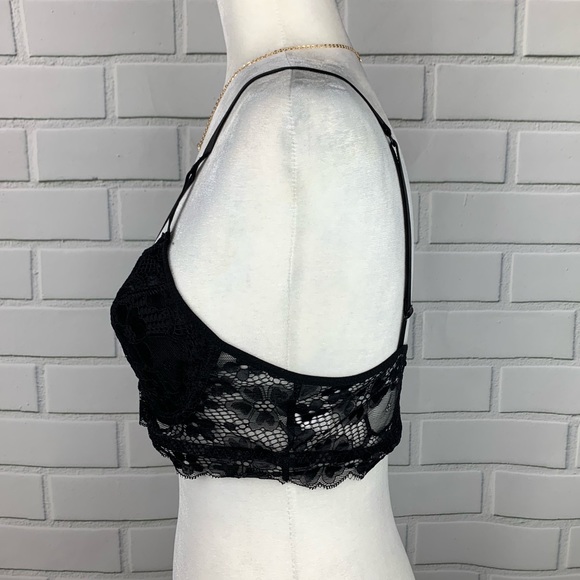 🔥SO SEXXY🔥Strappy Lace Padded Bralette Bra Top Black Small NWT - Picture 5 of 7